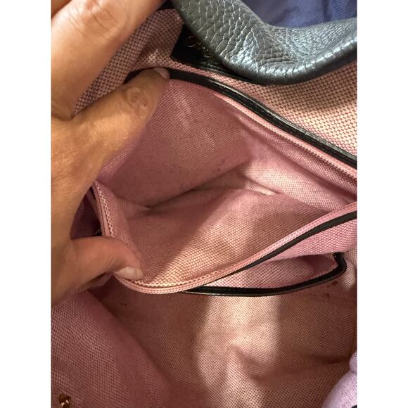 Dooney & Bourke Black Pebble‎ Leather Shoulder Bag with Gold Hardware & Dust Bag - Picture 8 of 8